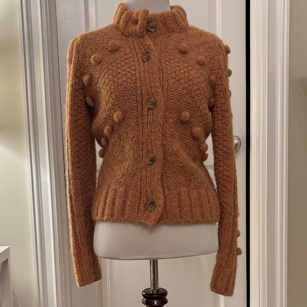 Faherty Rustic Orange/ Tan Knit Sweater - image 6
